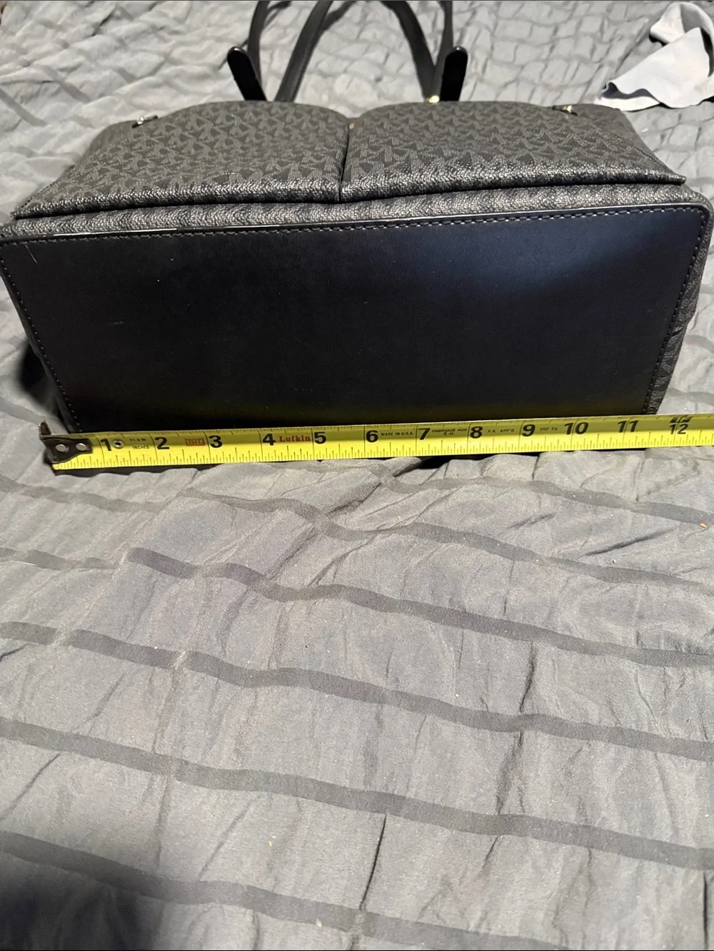 Michael Kors Black Logo Tote with Gold Hardware